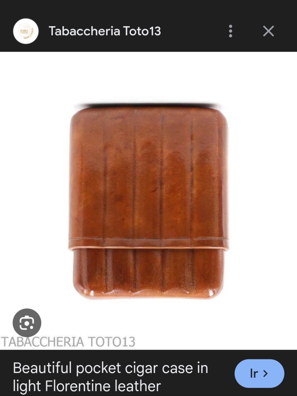 Rosso Valentino Brown Leather Tabaquera
